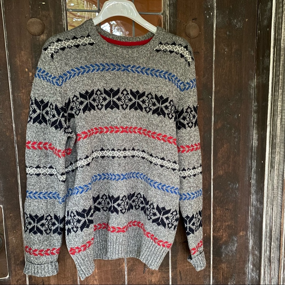 AEO | Fair Isle Pullover Sweater snowflake print